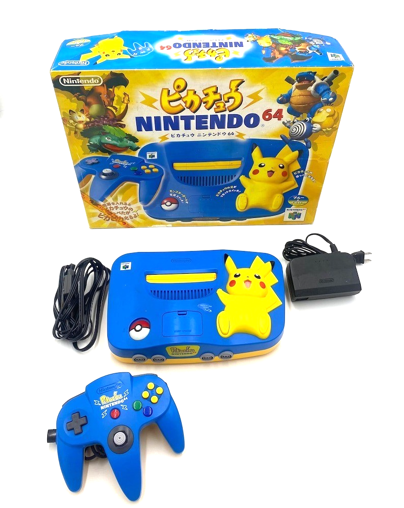 Authentic Nintendo 64 Console Pikachu Blue & Yellow N64 Official Pikachu N64 CIB