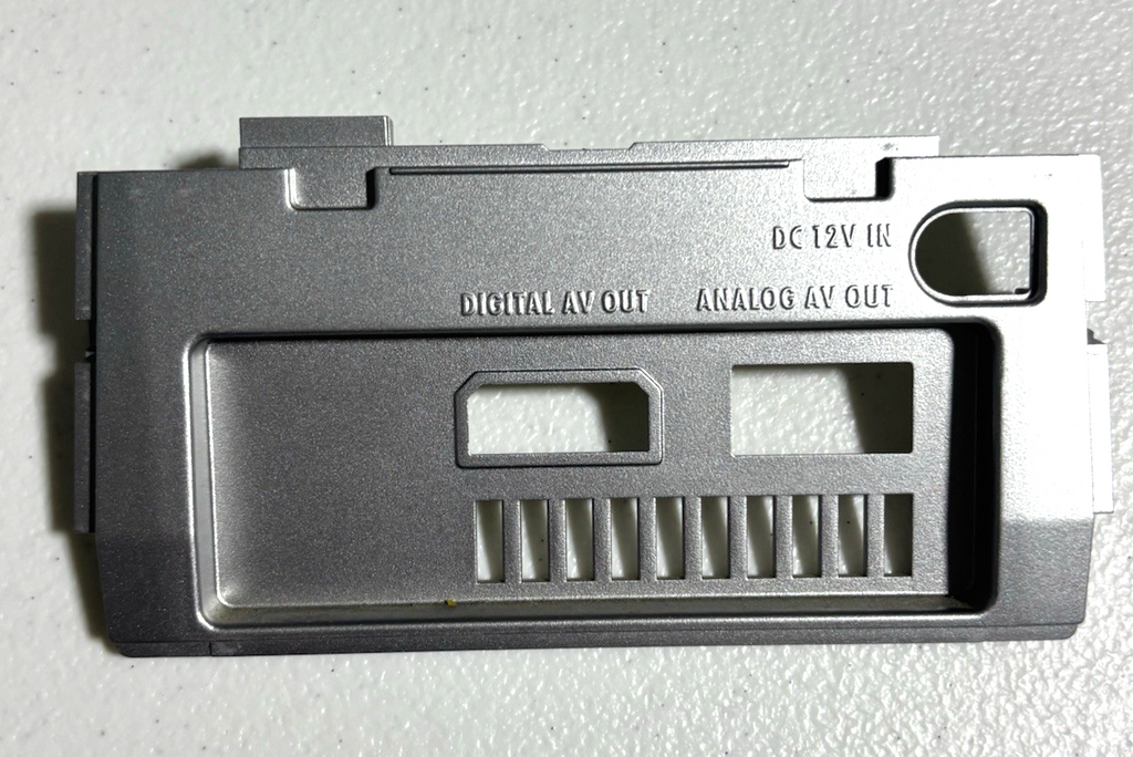 OEM Replacement Nintendo Gamecube Silver Orange Black Back Cover Plate Dual Port