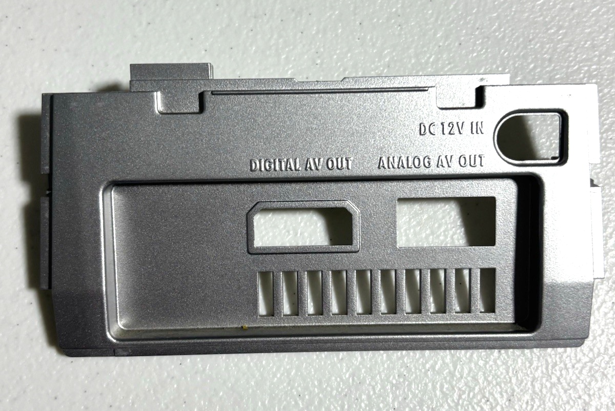 OEM Replacement Nintendo Gamecube Silver Orange Black Back Cover Plate Dual Port