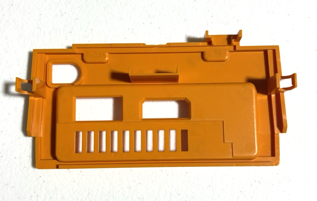 OEM Replacement Nintendo Gamecube Silver Orange Black Back Cover Plate Dual Port