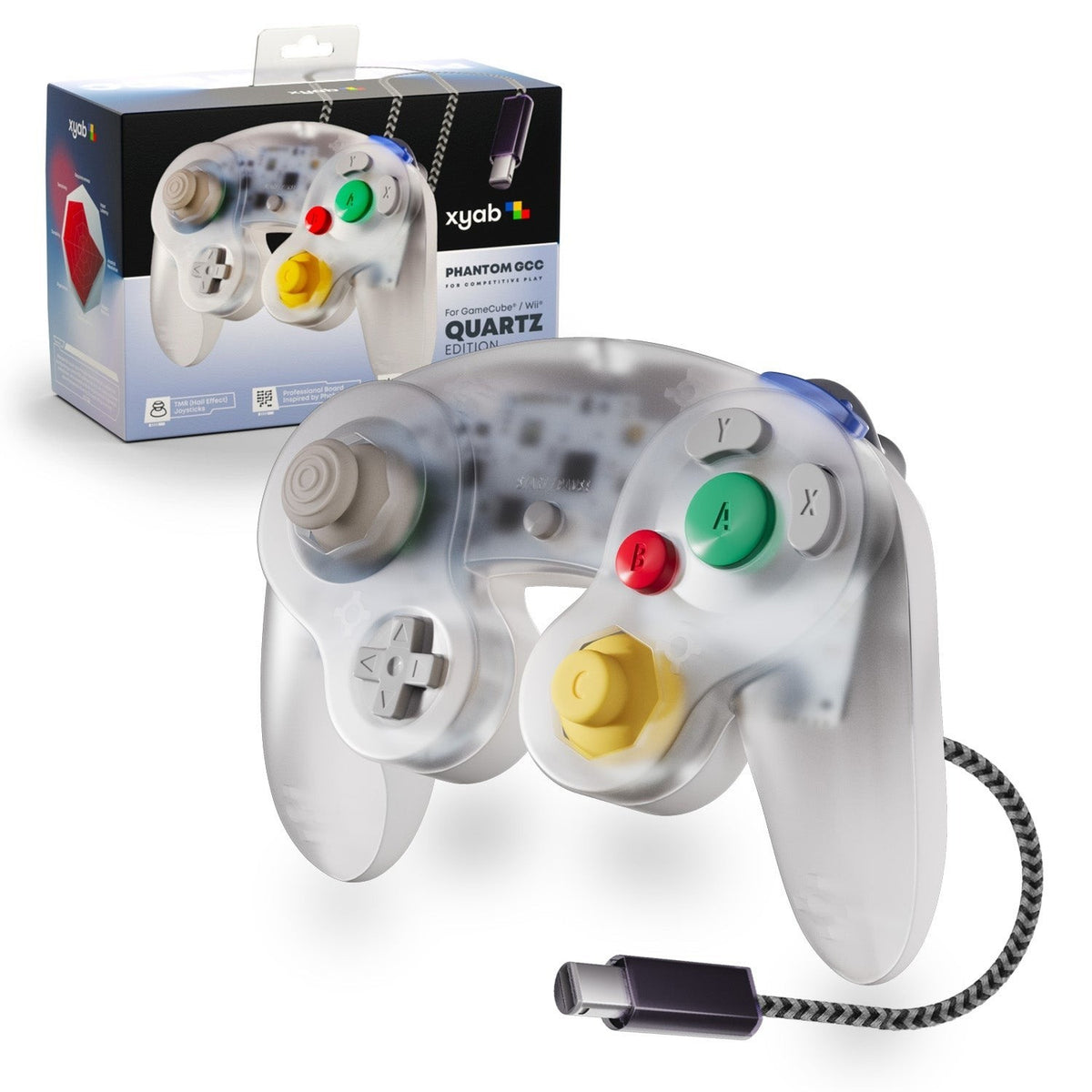 Phantom GCC Quartz V2 GameCube Controller TMR Sticks PhobGCC Low Latency Wired
