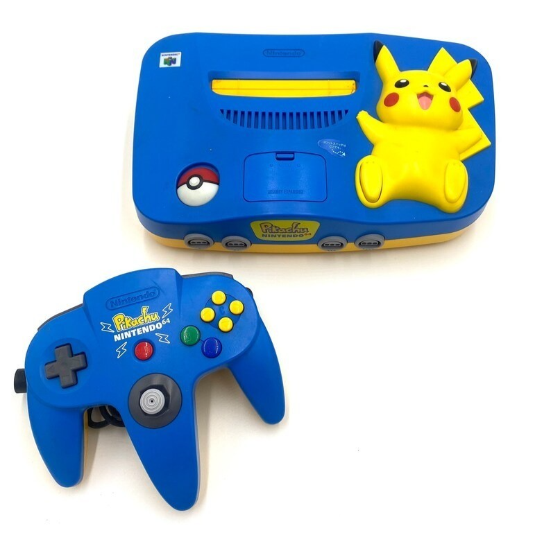 Authentic Nintendo 64 Console Pikachu Blue & Yellow N64 Official Pikachu N64 CIB