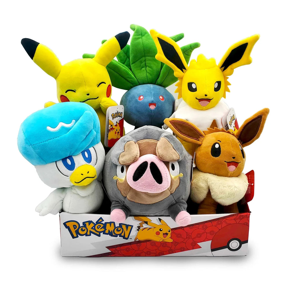Official Licensed Pokemon Plush 8" Set Pikachu Pokemon Plush Set Box Display