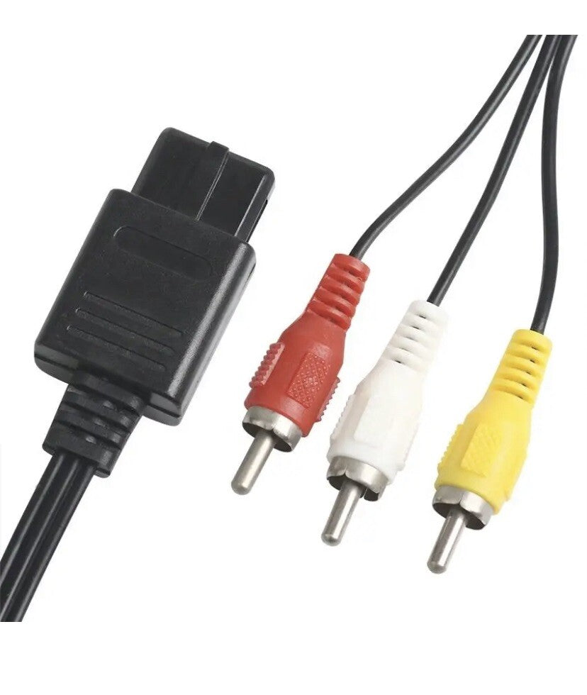 N64 SNES Gamecube 6FT RCA AV TV Audio Video Stereo Cable Cord For Nintendo 64