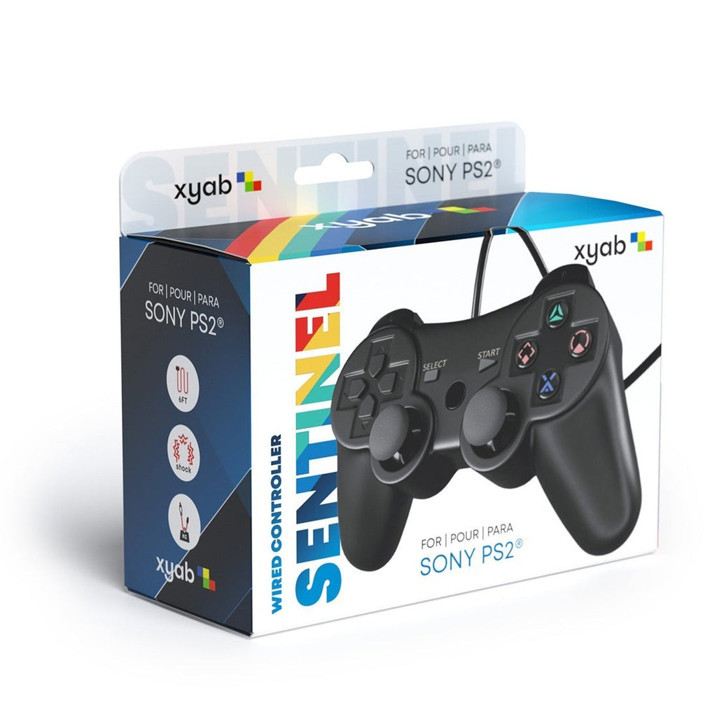NEW Wired Controller for Sony PlayStation 1/2 PS1/PS2 Black Dual Vibration 5 ft