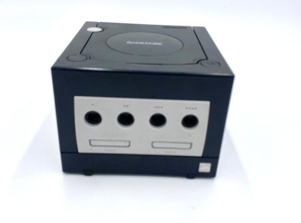 Nintendo Gamecube Console Black NGC Console + Controllers + Wires Bundle