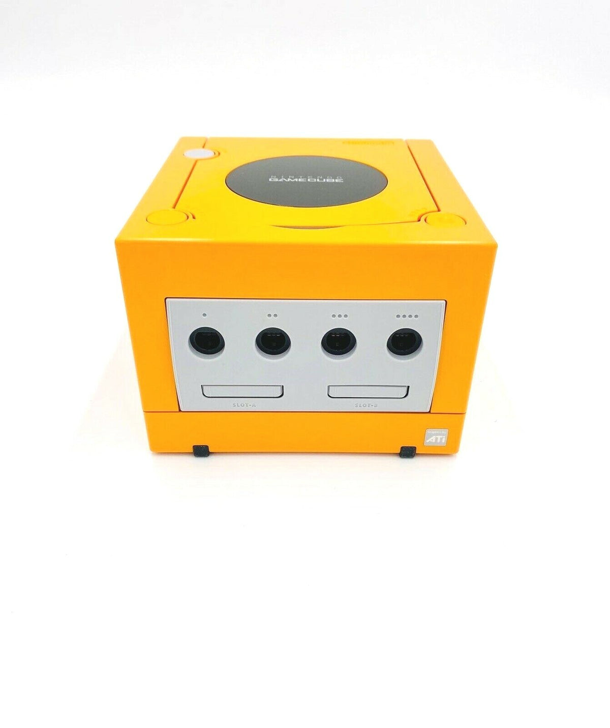 Nintendo GameCube Console Spice Orange US Region +Controller/s+ Wires Bundle
