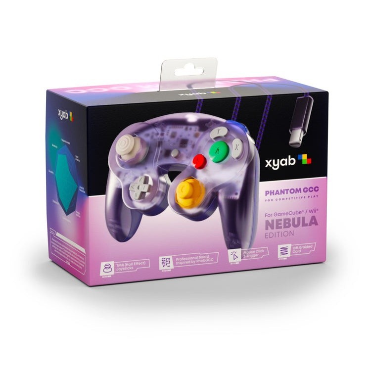 Phantom GCC Quartz V2 GameCube Controller TMR Sticks PhobGCC Low Latency Wired