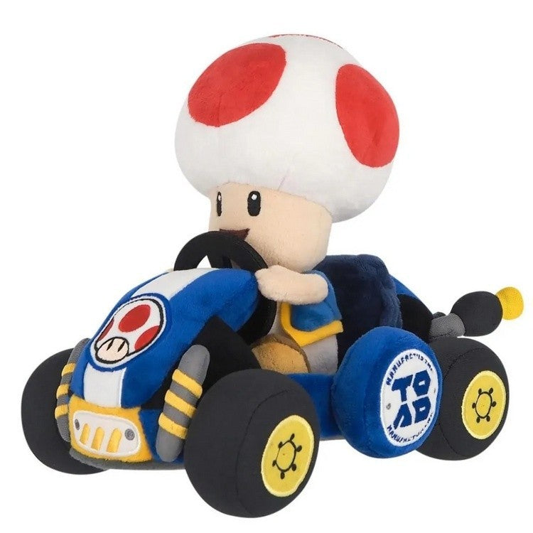 Official Nintendo Super Mario Kart World Toad 9" Soft Doll Toys NEW Licensed