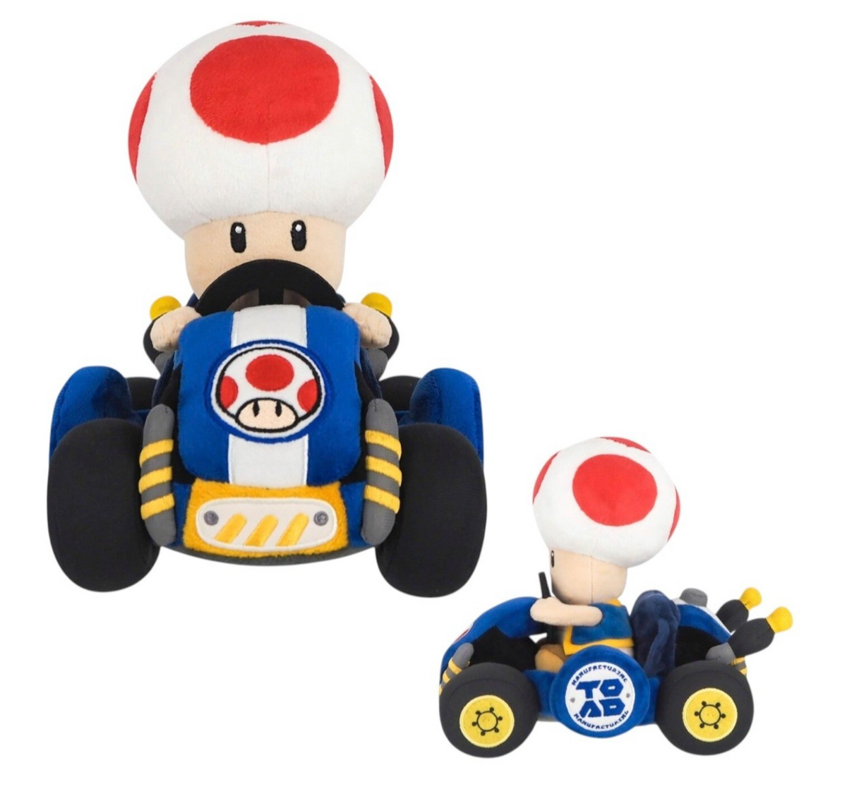 Official Nintendo Super Mario Kart World Toad 9" Soft Doll Toys NEW Licensed
