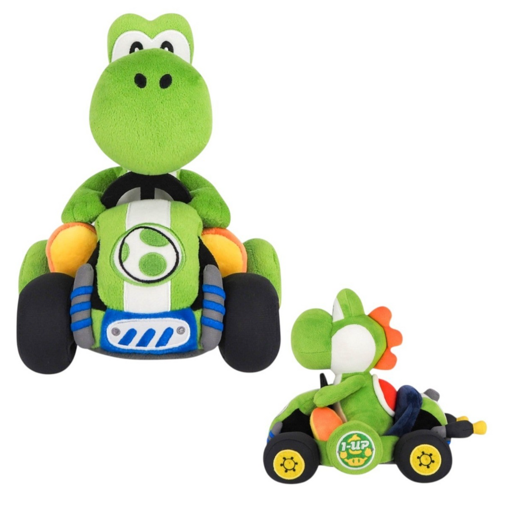Official Nintendo Super Mario Kart World Yoshi 9" Soft Doll Toys NEW Licensed