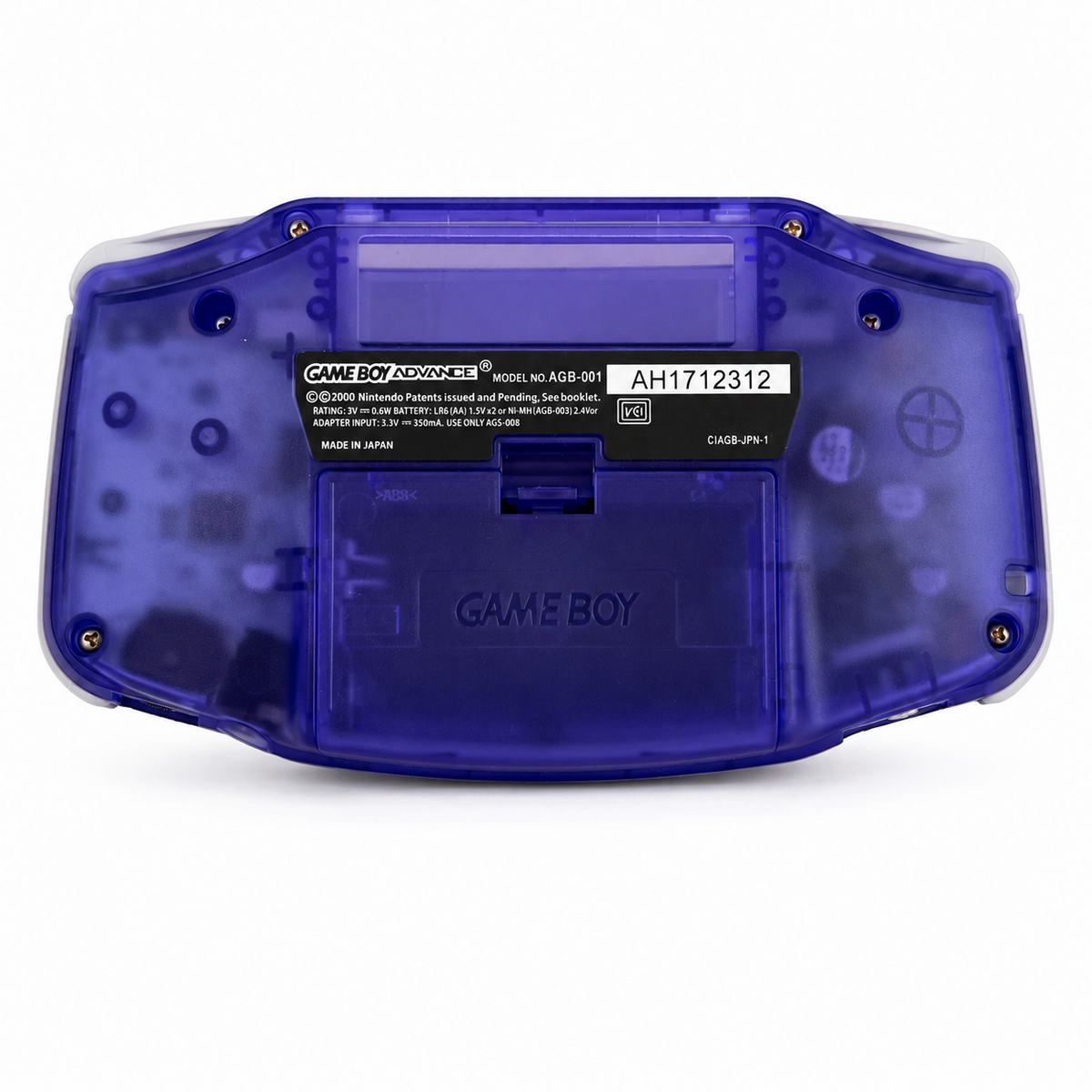 Nintendo Game Boy Advance GBA IPS Backlit Clear Purple Excellent GBA IPS