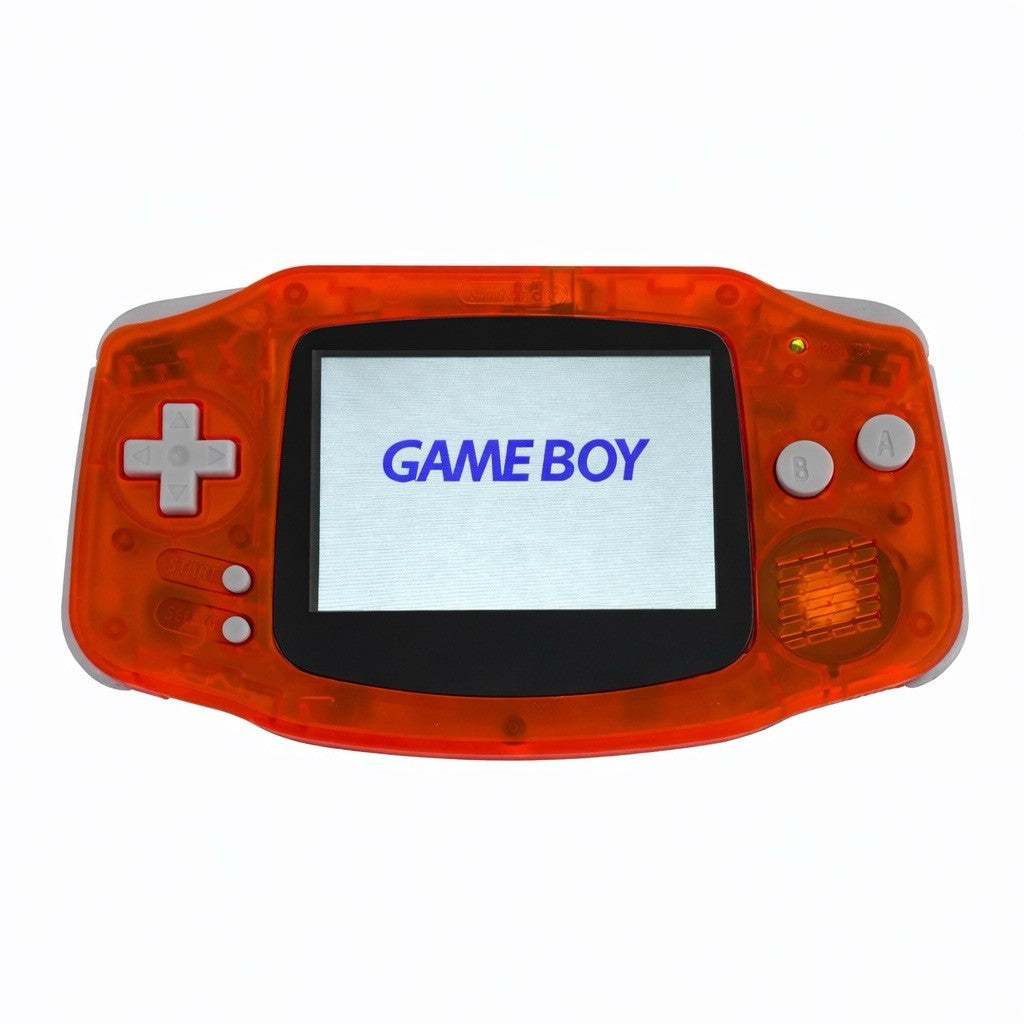 Nintendo Game Boy Advance GBA IPS Backlit Clear Fire Orange Excellent GBA IPS