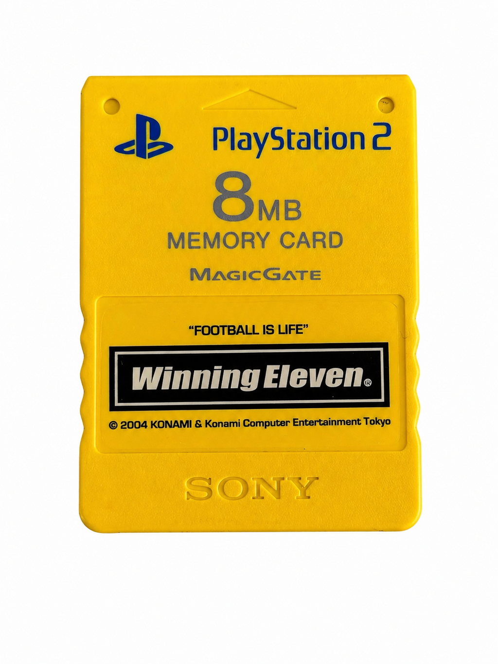 Official Sony PS2 Memory Card 8MB Yellow MagicGate Winning Eleven Playstation 2