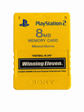 Official Sony PS2 Memory Card 8MB Yellow MagicGate Winning Eleven Playstation 2