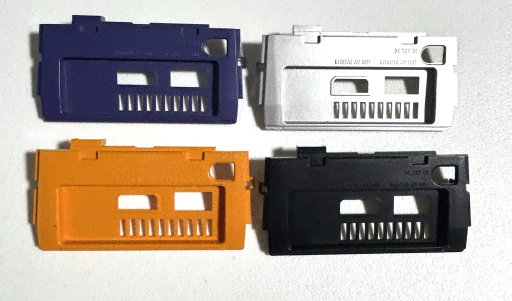 OEM Replacement Nintendo Gamecube Silver Orange Black Back Cover Plate Dual Port