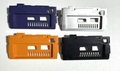 OEM Replacement Nintendo Gamecube Silver Orange Black Back Cover Plate Dual Port