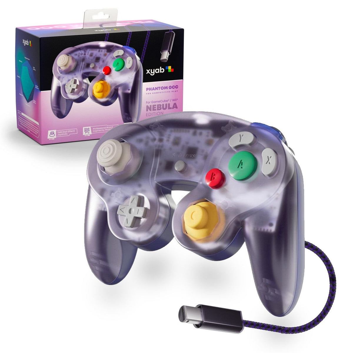 Phantom GCC Quartz V2 GameCube Controller TMR Sticks PhobGCC Low Latency Wired