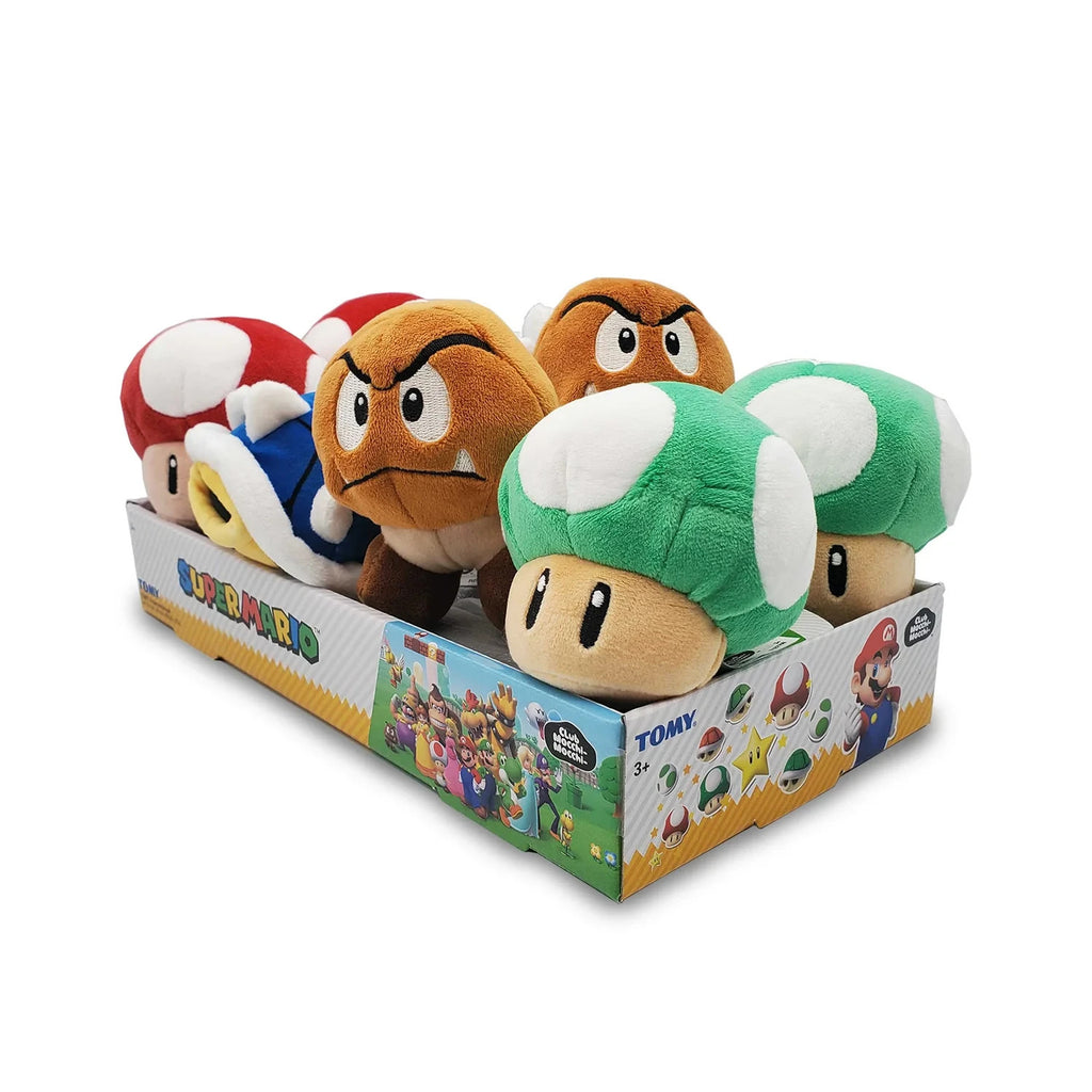 Official Licensed Super Mario Plush 4" Set Mushroom Goomba Plush  8x Box Display