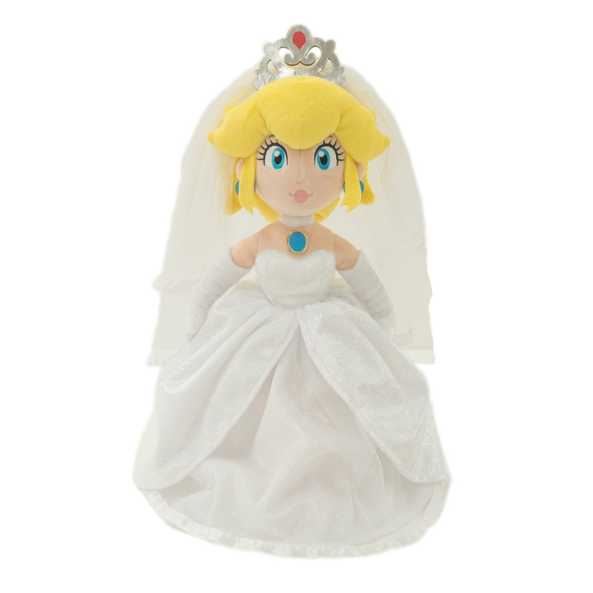 Official licensed Super Mario Bros Princess Peach Bride 16" Plush Doll Peach