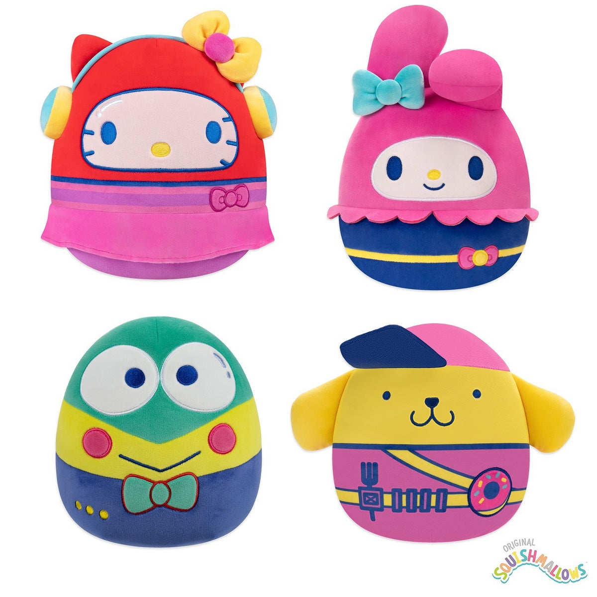 Official Hello Kitty Kawaii Arcade 8" Squishmallows Plush Hello Kity Pack Of 4