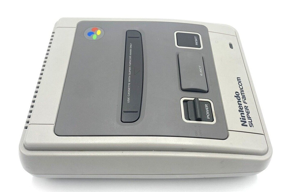 Nintendo Super Famicom Japanese Video Game Console + Controllers + Wires Bundle