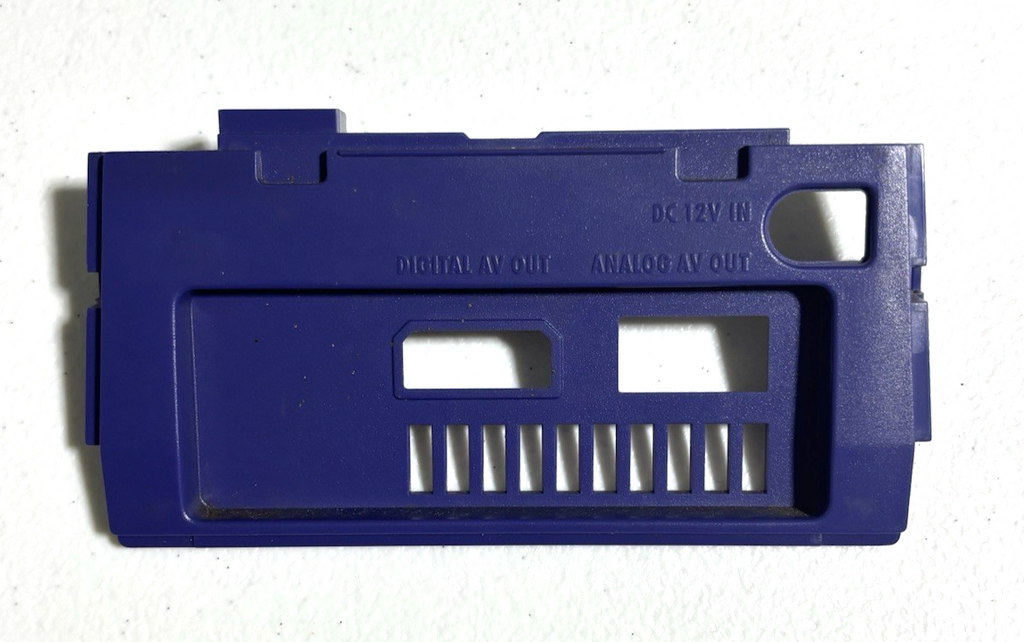 OEM Replacement Nintendo Gamecube Silver Orange Black Back Cover Plate Dual Port