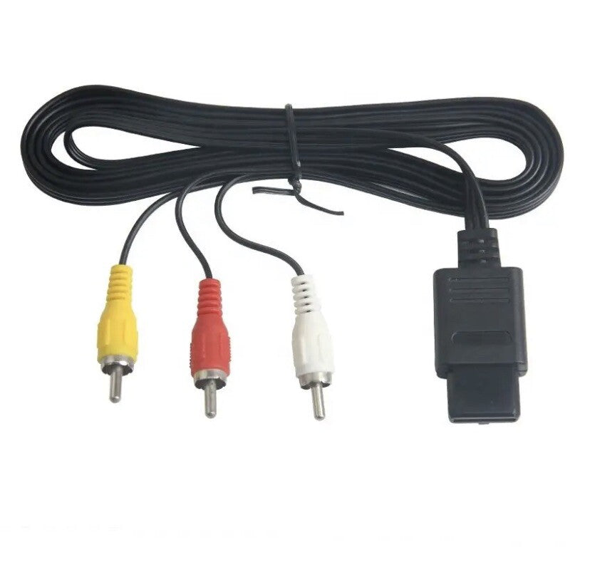 N64 SNES Gamecube 6FT RCA AV TV Audio Video Stereo Cable Cord For Nintendo 64