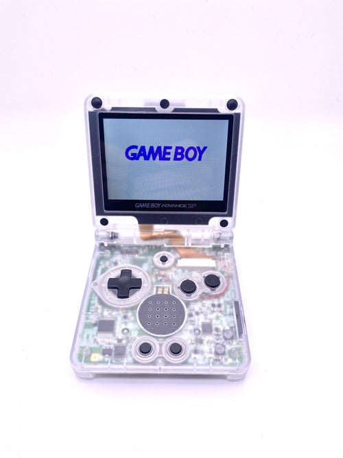 Gameboy Advance SP  Gba Sp IPS V2   in transparent shell with charger bundle