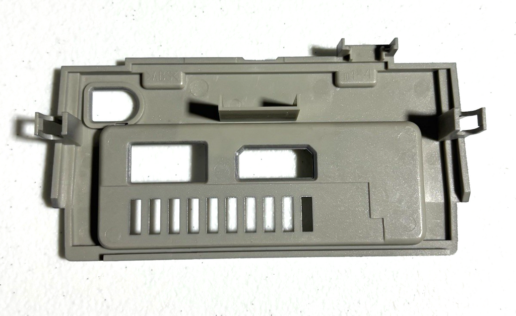 OEM Replacement Nintendo Gamecube Silver Orange Black Back Cover Plate Dual Port