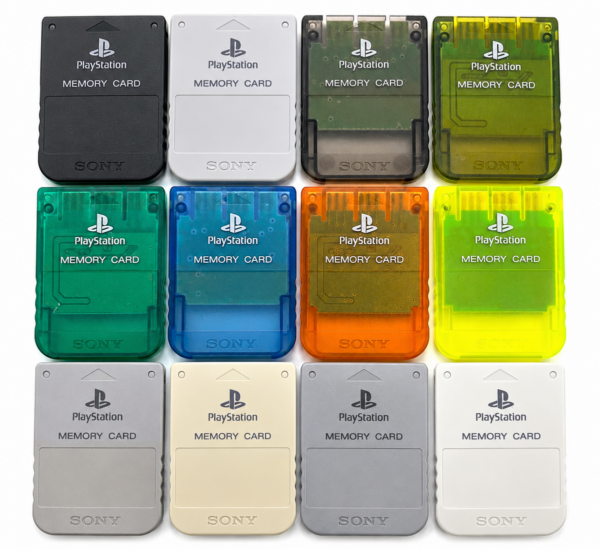 Sony Playstation 1 PS1 Official OEM 15 Block Memory Card Import Pick Your Color