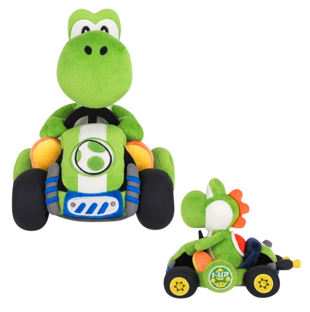 Official Nintendo Super Mario Kart World Yoshi 9" Soft Doll Toys NEW Licensed