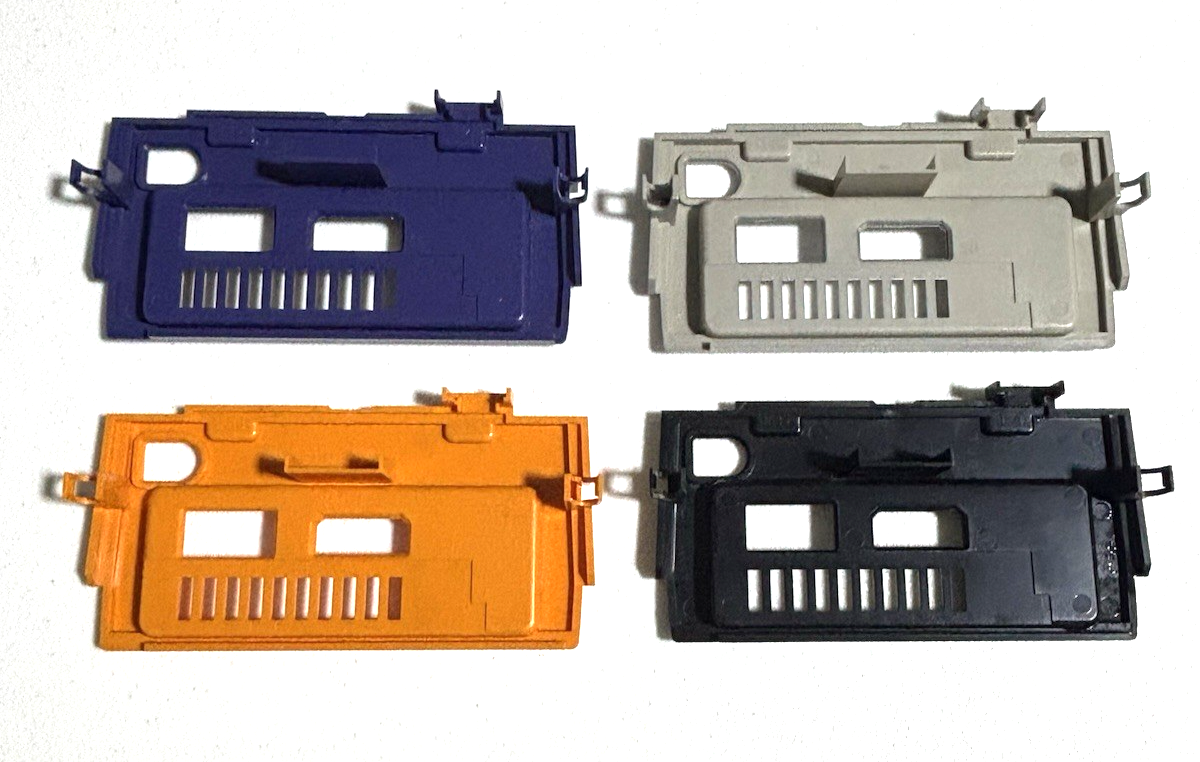 OEM Replacement Nintendo Gamecube Silver Orange Black Back Cover Plate Dual Port