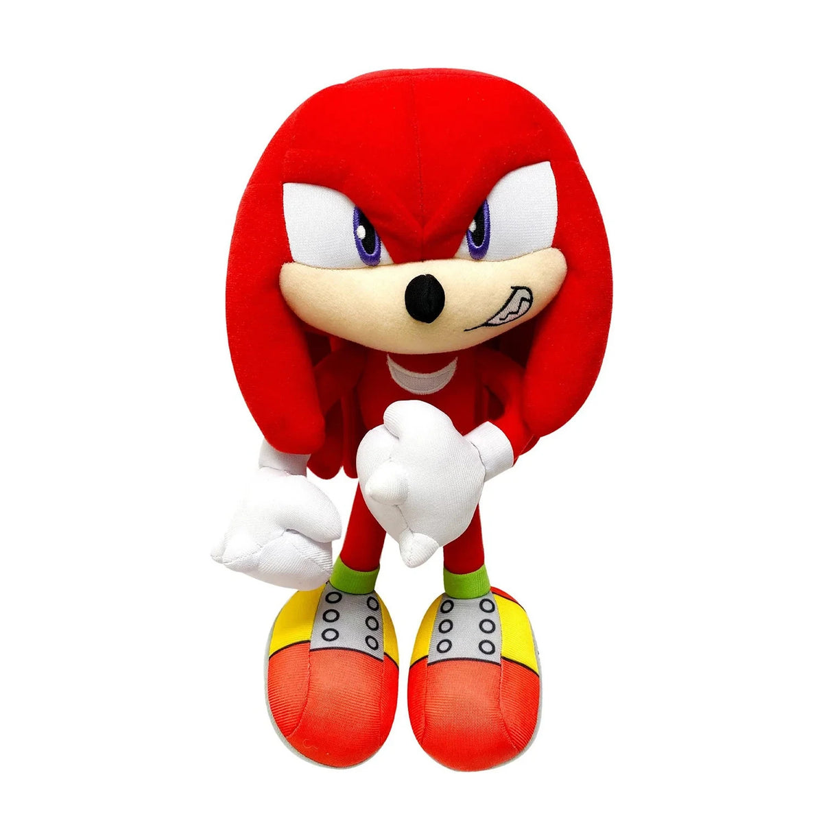 Authentic Sonic the Hedgehog KNUCKLES GRIN PLUSH Purple Eyes 10" Plush Toy