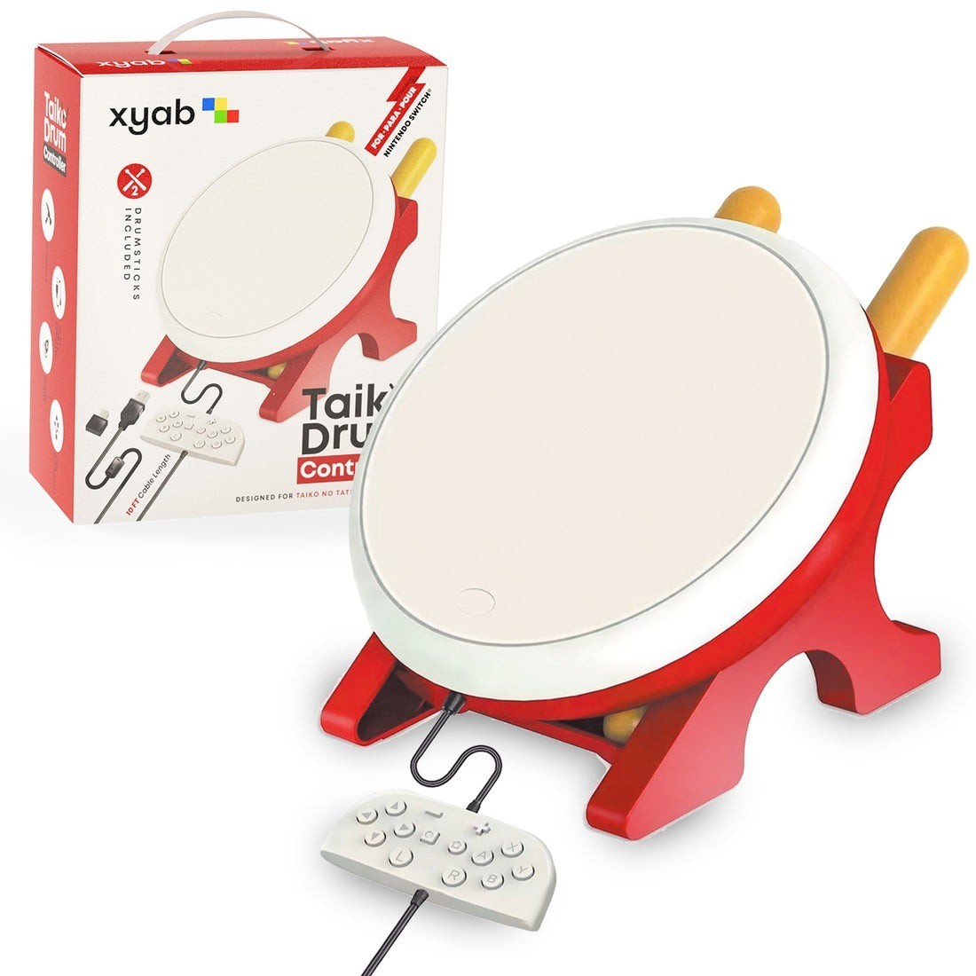 Taiko Drum Pad Controller With Drum Sticks For Nintendo Switch Taiko 1E NEW XYAB