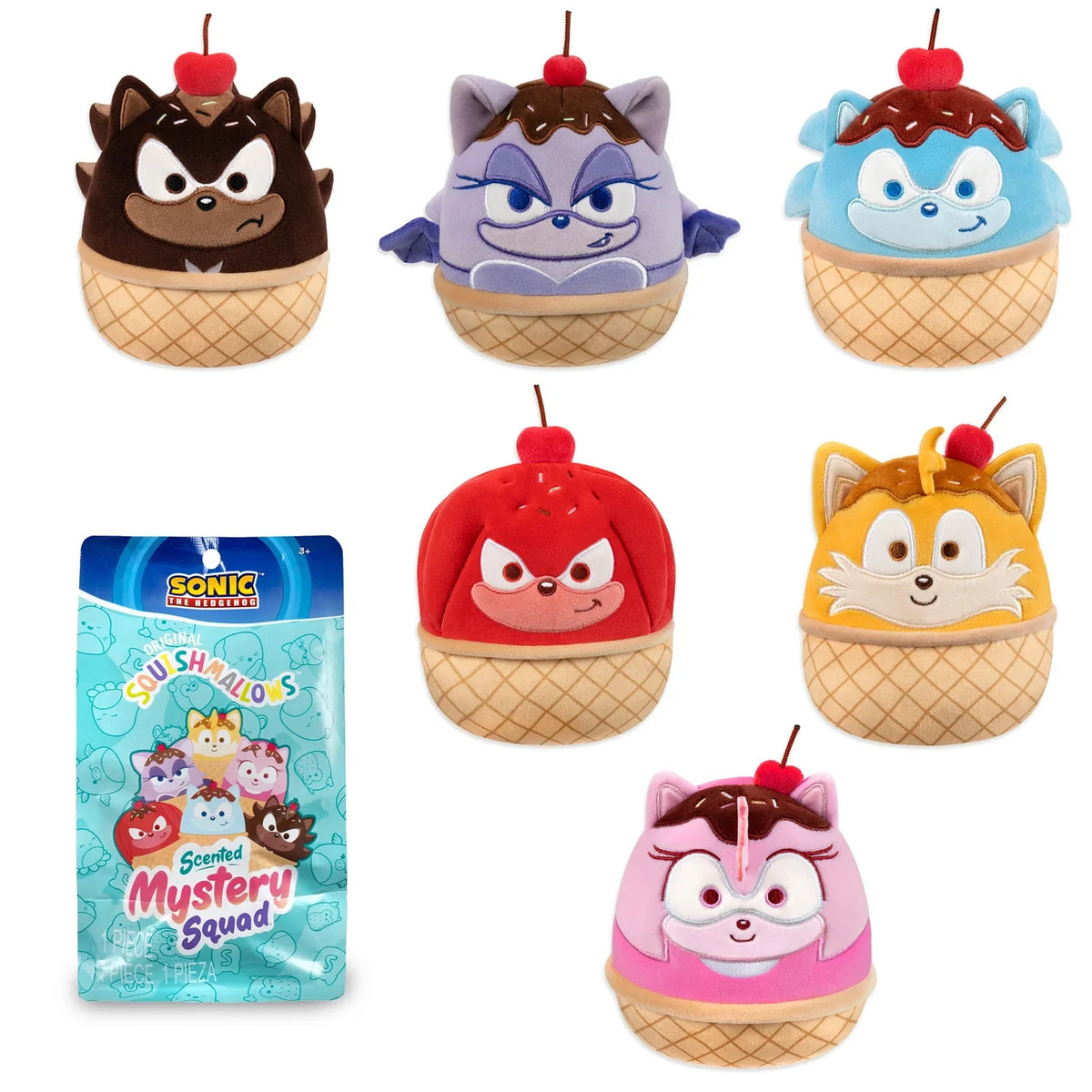 Squishmallows Sonic the Hedgehog 5" Ice Cream Scented Mystery Squad Blind Box