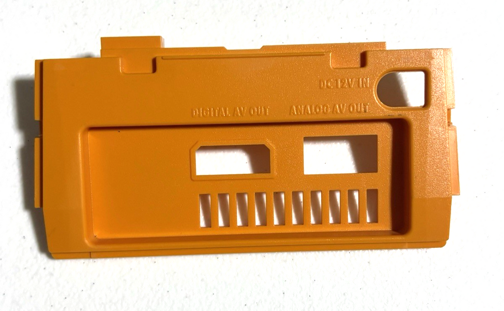 OEM Replacement Nintendo Gamecube Silver Orange Black Back Cover Plate Dual Port