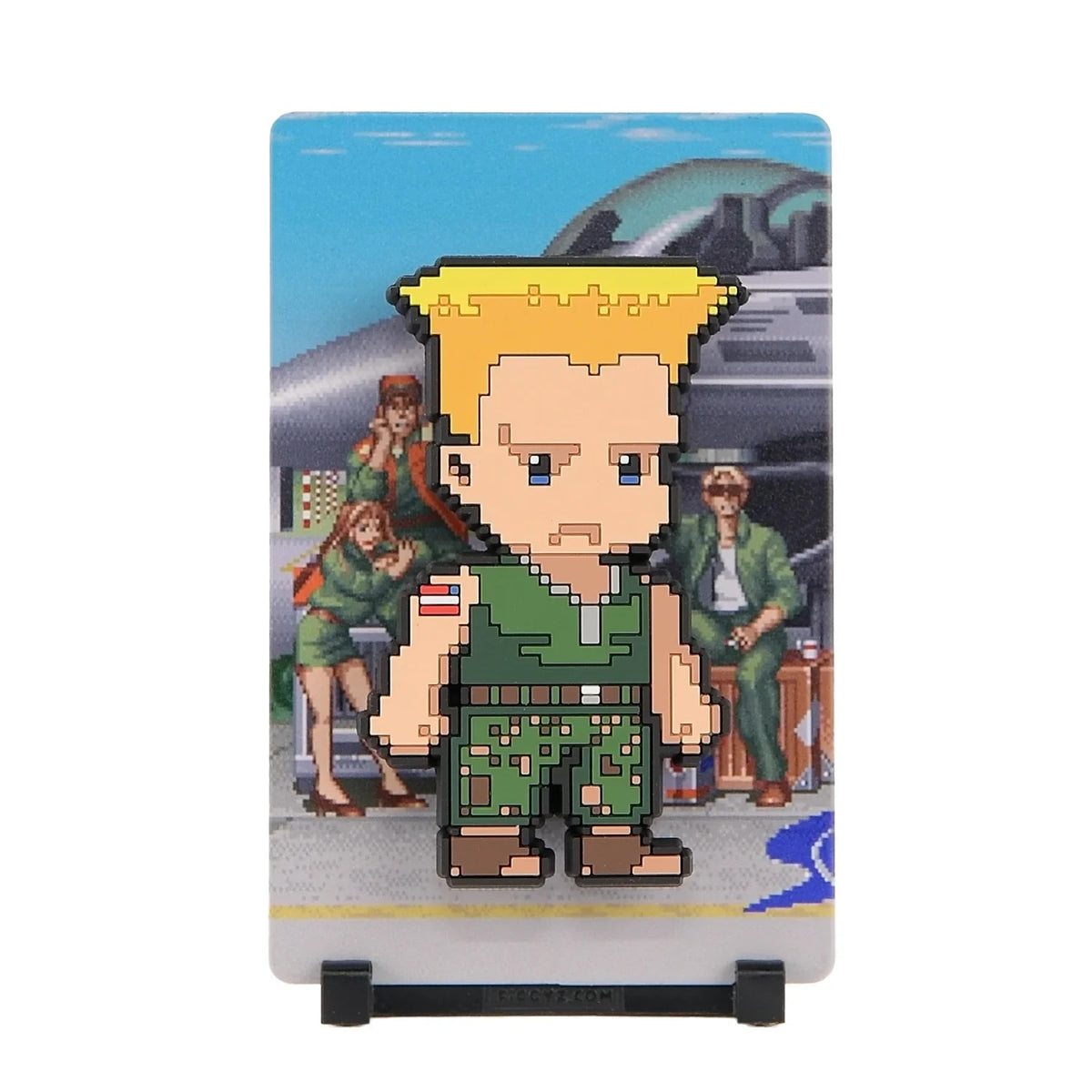 Official Licensed Street Fighter GUILE Figgyz Pop Magnet 3D Display Stand