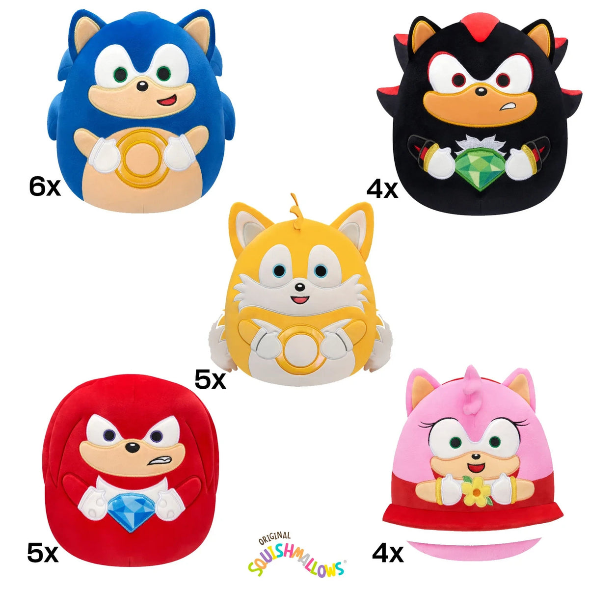 Official Licensed Squishmallows Sonic the Hedgehog 8" Plush Assortment  24 pcs
