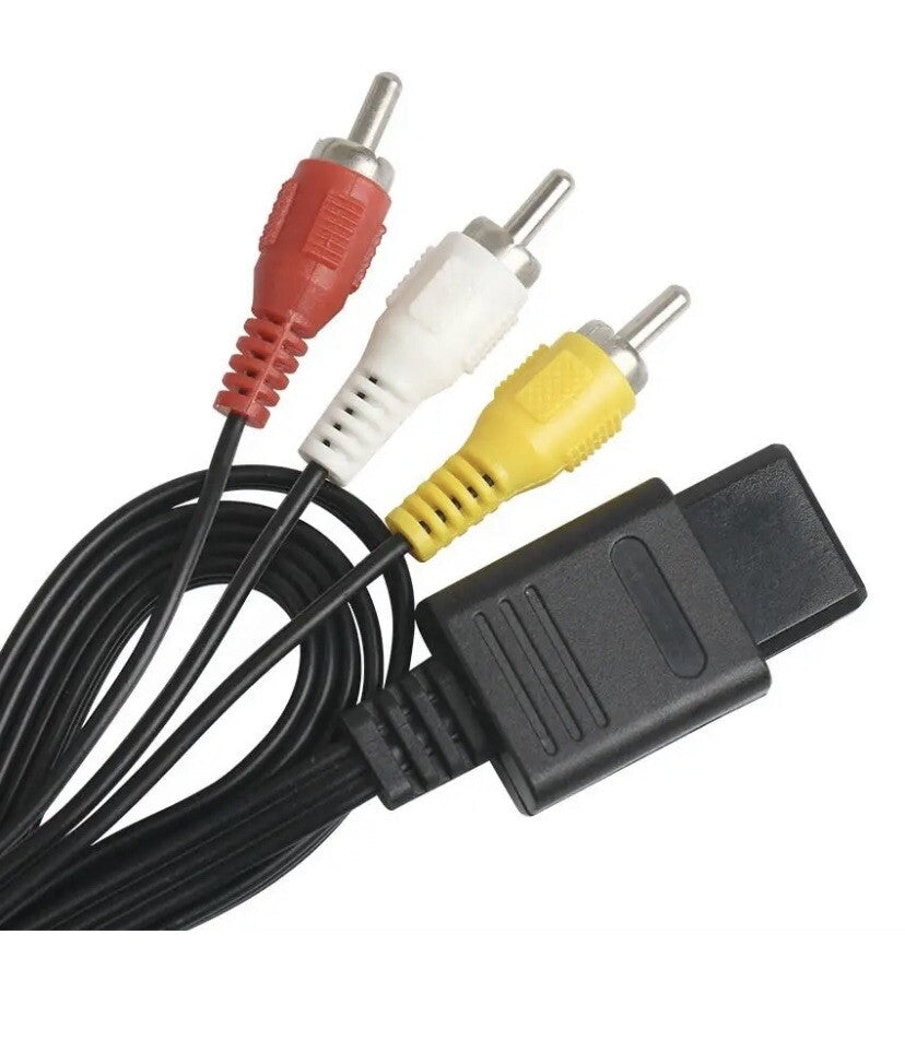 N64 SNES Gamecube 6FT RCA AV TV Audio Video Stereo Cable Cord For Nintendo 64